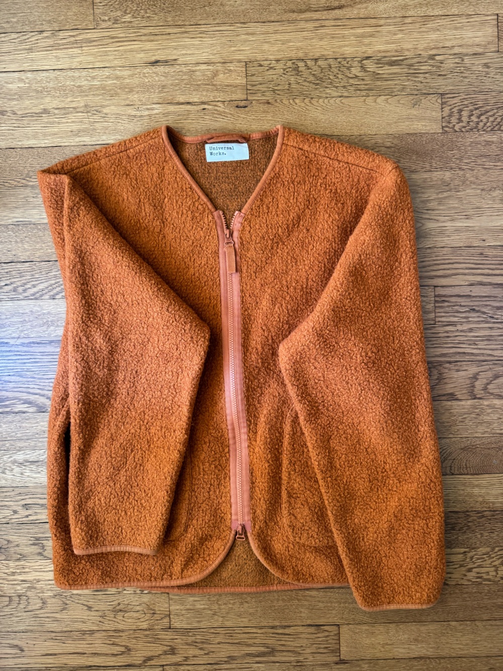 Universal Works Zip Bomber (Wool) - Orange